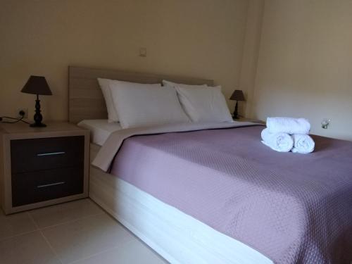 Postel nebo postele na pokoji v ubytování Kouremenos Manolis apartment