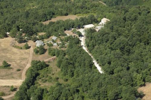 an aerial view of a road in the middle of a forest at Charming Apartment in Abbateggio with Mountain View, 60 m² in Abbateggio