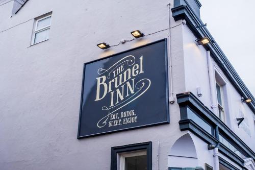 a sign on the side of a building at Brunel Inn in Saltash