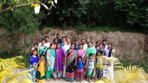 a group of people posing for a picture at Vamoose Prince of Kalasa in Kalasa