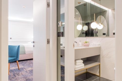 Koupelna v ubytování Hotel Krilo