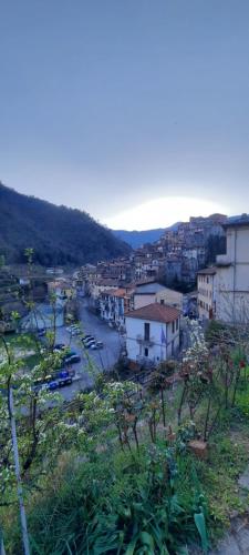 a view of a city with a town at La Gallina Nel Castello in Albenga