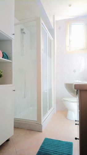 une salle de bain avec une douche, des toilettes et un lavabo dans l'établissement Ceci's home - Few steps from Monaco WITH PARKING, à Beausoleil
