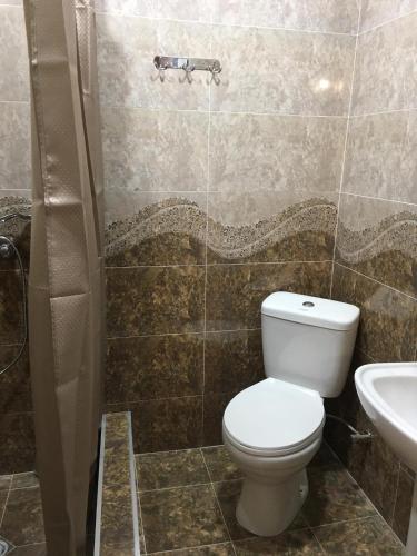シグナギにあるGuest house Babakaのトイレと洗面台付きのバスルーム