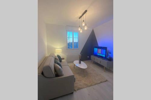 Televisyen dan/atau pusat hiburan di Studio cosy refait à neuf,au calme 5 min du centre