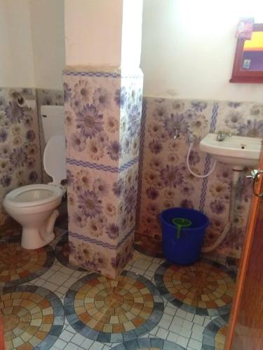 a bathroom with a toilet and a sink at Salakha Homestay in Darjeeling