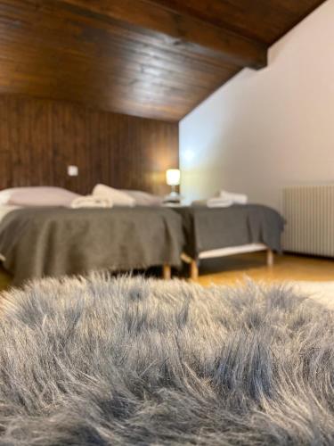 Postel nebo postele na pokoji v ubytování CHALET DE MANU