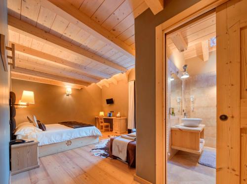 Agriturismo Riniにあるベッド