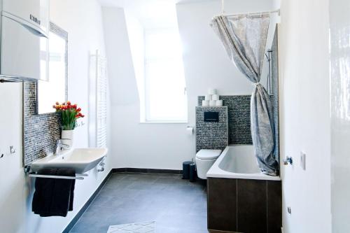 Ванная комната в apartmondo Ferienwohnungen Wuppertal Wichlinghaus