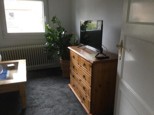 TV a/nebo společenská místnost v ubytování Privates Appartment Ferienwohnung im Einfamilienhaus