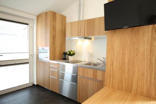 Una cocina o cocineta en Appartementanlage am Arnumer See