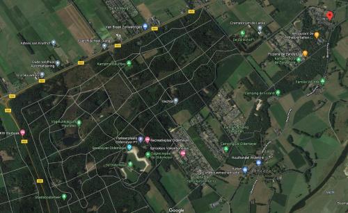 a map of a city with green and red lights at Natuurhuisje Pine & Oak 6 persoons in Hardenberg