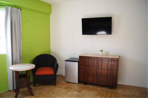TV a/nebo společenská místnost v ubytování Cabo Tortuga Hotel Boutique