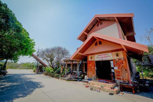 a building that is being remodeled at MRK Resort & Massage in Lop Buri