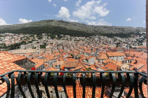 a view of a city from a balcony at Old Town Princess Apartments in Dubrovnik