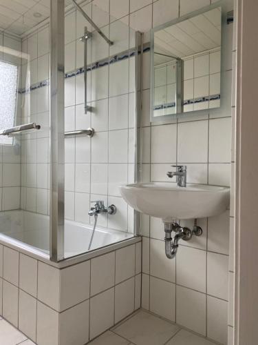 Ένα μπάνιο στο Ferienwohnung Hagen
