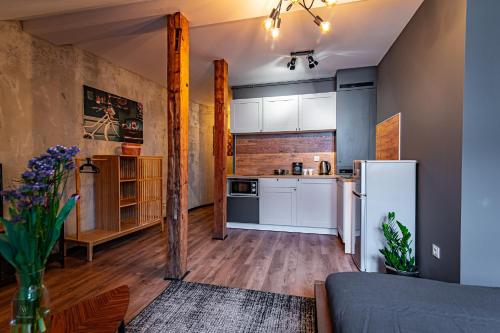 Kuchyňa alebo kuchynka v ubytovaní Apartamenty Wyszyńskiego 2