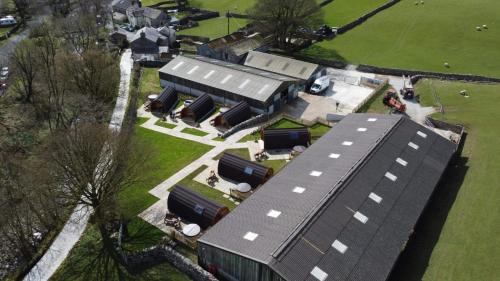 an overhead view of a house with a roof at Ribblesdale Pods in Horton in Ribblesdale