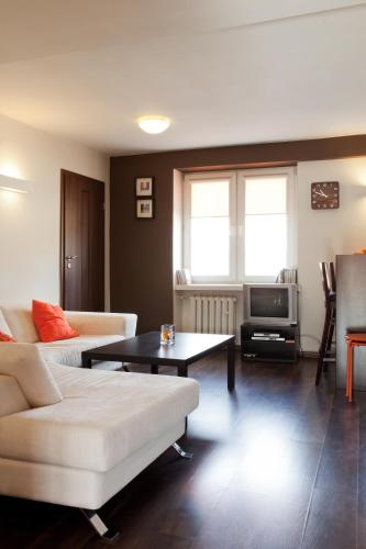 Et opholdsområde på Irish Apartment