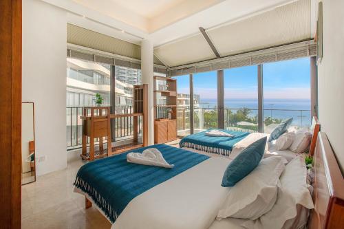 Postel nebo postele na pokoji v ubytování HuiZhou HuaYangNian Seaview Guesthouse