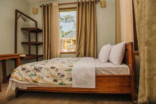 Un pat sau paturi într-o cameră la Dual Mountain View Lodge