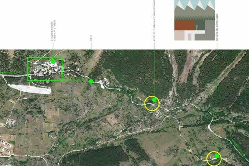 a map of the site of a house at Rifugio del Gran Sasso in Assergi
