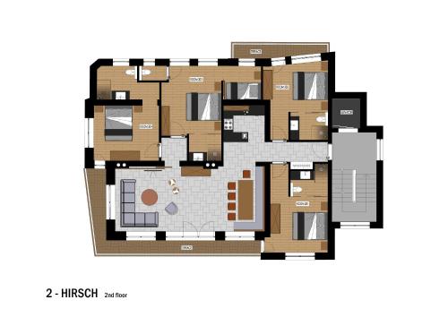 a floor plan of the first floor of a house at Moose Lodge in Sankt Anton am Arlberg