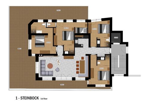 a floor plan of a house at Moose Lodge in Sankt Anton am Arlberg