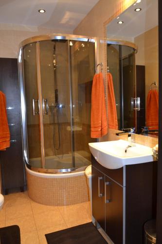 Ένα μπάνιο στο Apartament Eva