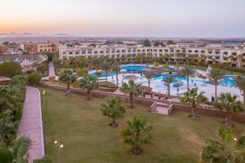 an aerial view of a resort with a pool at Serenity Alma Heights - Ex Serenity Fun City in Hurghada