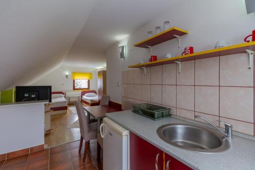 A cozinha ou cozinha compacta de Apartmani Nika