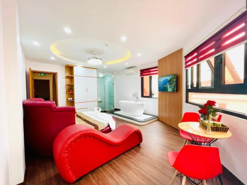 Khu vực ghế ngồi tại A&EM VILLA