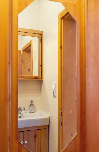 Ένα μπάνιο στο Ferienwohnung Leuner