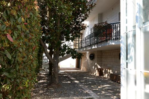 an alley with a tree and a building at Il Giardino Di Flora con Piscina & Jacuzzi in Lecce