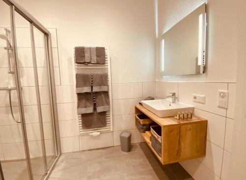 Koupelna v ubytování Ferienwohnungen Reinbacher - Primps
