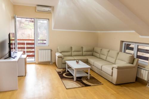 Istumisnurk majutusasutuses Apartmani Sigma