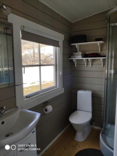 Koupelna v ubytování Laugar Guesthouse
