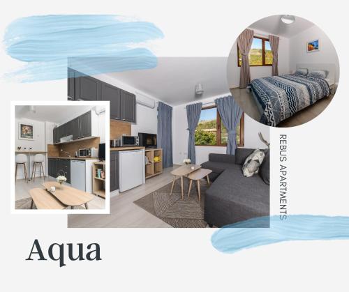 Η κουζίνα ή μικρή κουζίνα στο Rebus Apartments