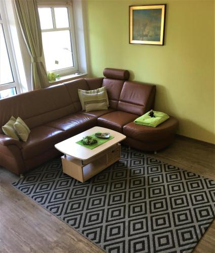 Χώρος καθιστικού στο Ferienwohnung direkt am Ryck- Nähe UNI und Kliniken