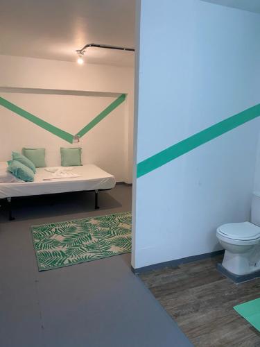 Koupelna v ubytování Zebulo Hostel