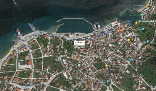 a map of the city of positán at Mary Hotel in Limenas