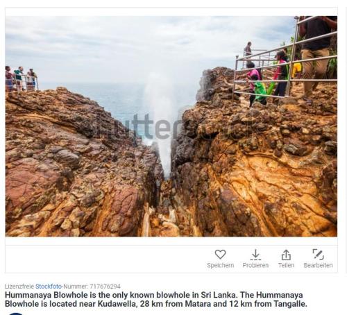 a picture of a waterfall on top of a cliff at Lanka Beach Boutique Bungalows & Grand Villa in Tangalle