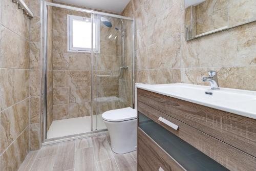 Koupelna v ubytování Apartment Cura Beach GALERA