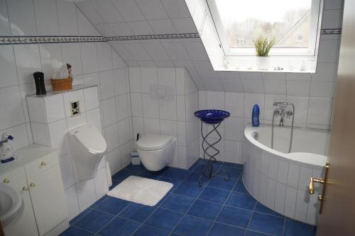 Koupelna v ubytování große Ferienwohnung