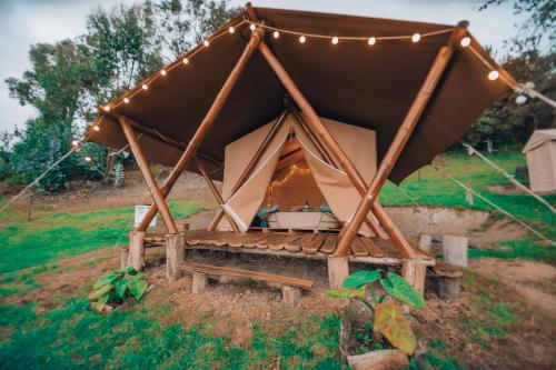 Glamping rio frio Tabioにある庭