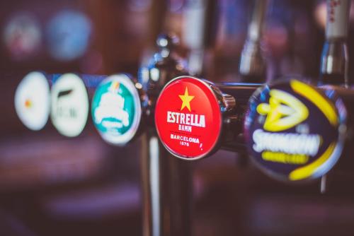 a close up of a bunch of different types of keys at The Horse and Jockey in Tideswell