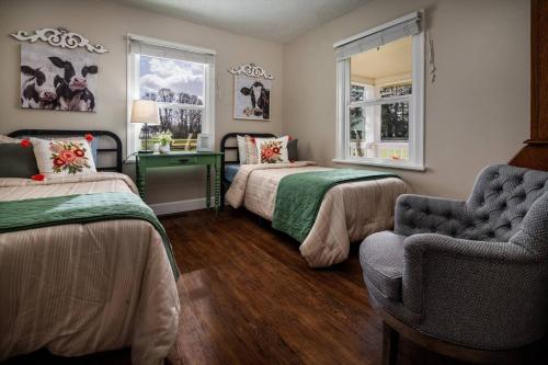 Кровать или кровати в номере Gaibler Country Cottage