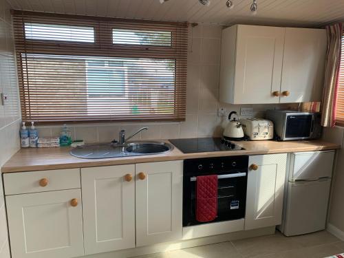 Una cocina o zona de cocina en Dartmouth 2 Bed Detached Chalet 144 Norton Park
