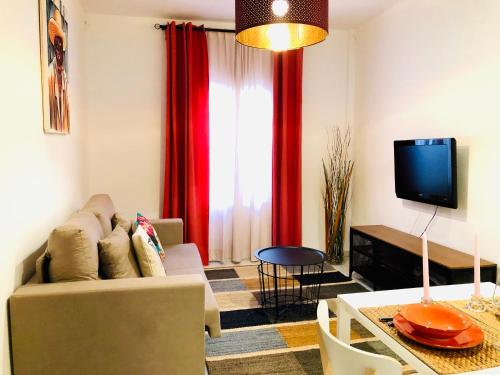 TV a/nebo společenská místnost v ubytování Apartamento La Habana Vieja