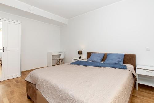 Postel nebo postele na pokoji v ubytování Tallinn City center apartment Free parking NEW2020